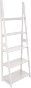 Amazon Basics ladder bookshelf review 5 tier white
