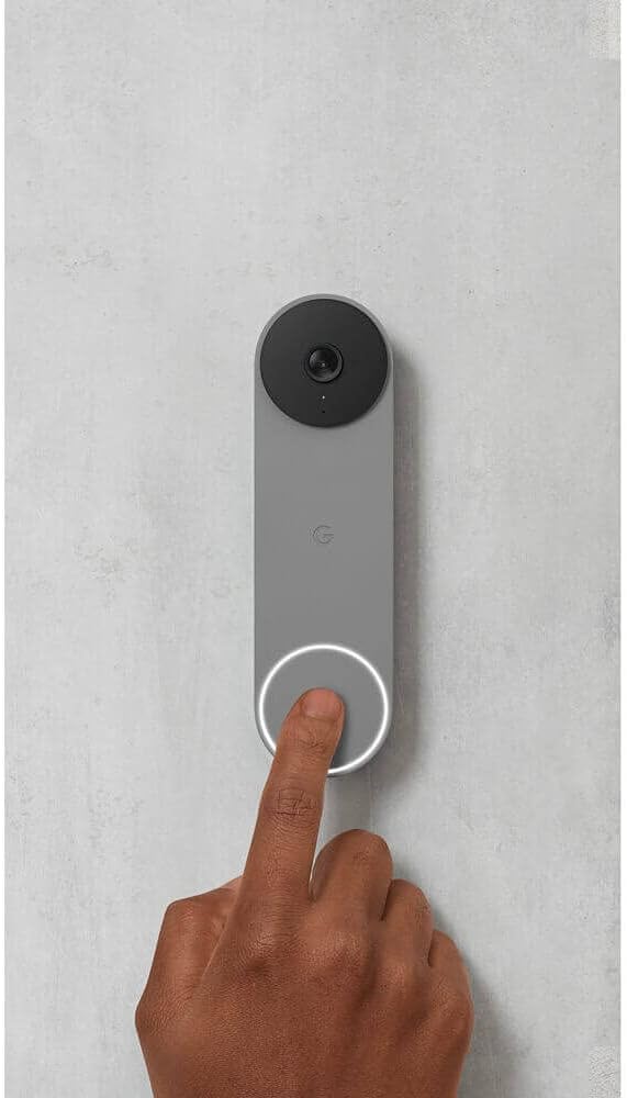 Google Nest Doorbell (Battery) smart video doorbell in Snow.